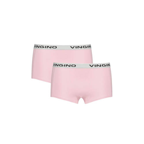 Vingino shorts - set van 2 lichtroze Slip Meisjes Stretchkatoen Effen
