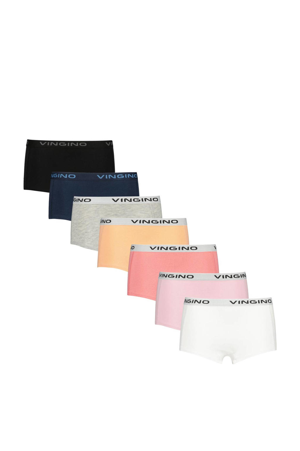 Vingino shorts - set van 7 roze/multicolor