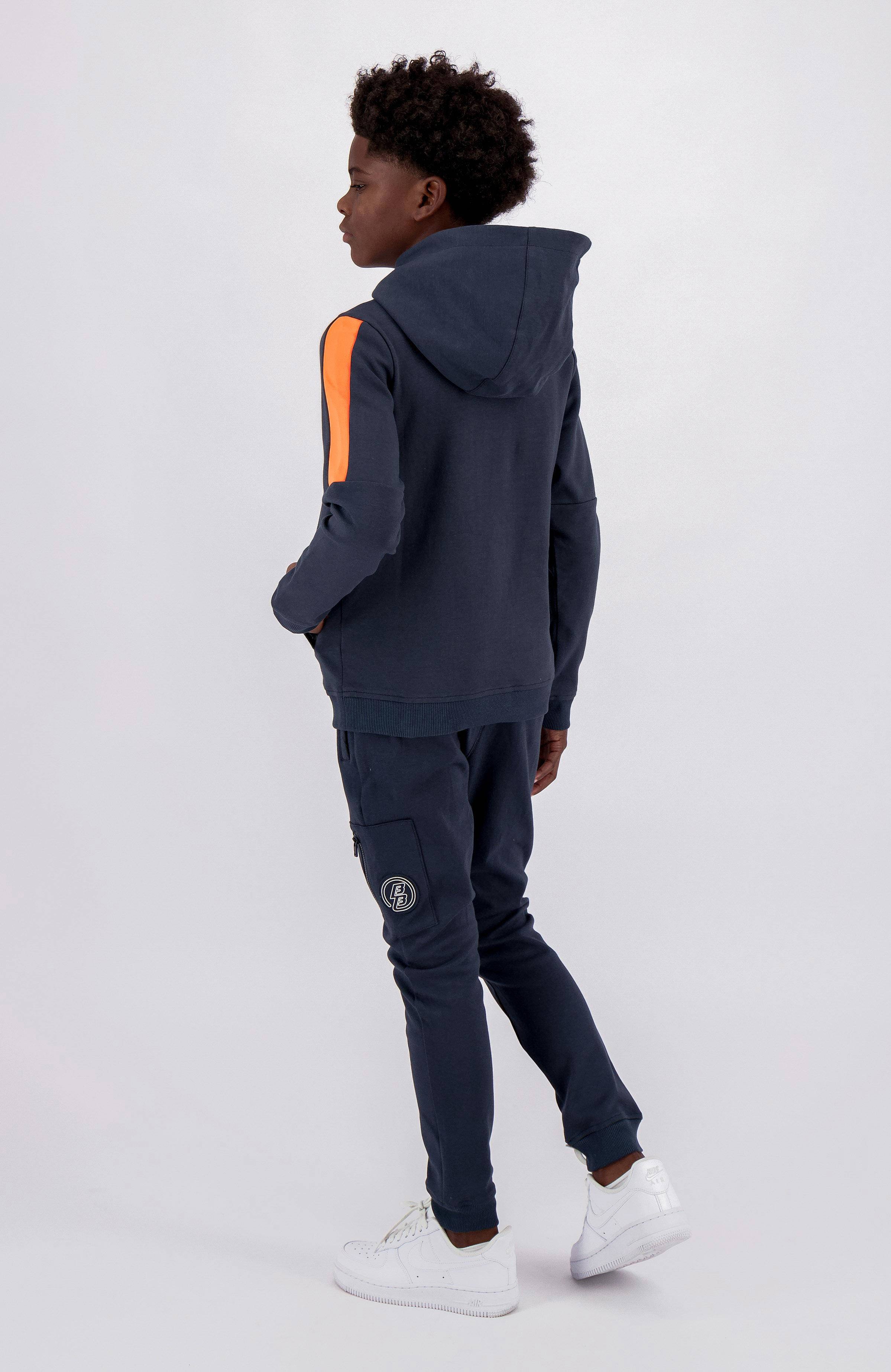 BLACK BANANAS hoodie donkerblauw oranje kleertjes