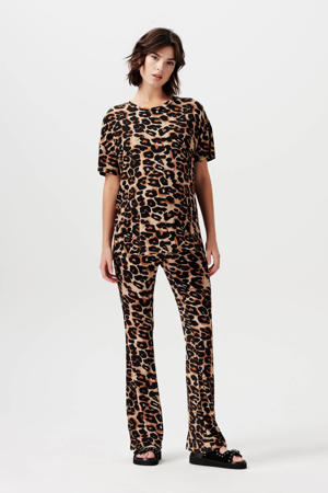 flared zwangerschapslegging Gridley met all over print bruin/zwart