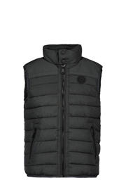 thumbnail: Grijze jongens Airforce bodywarmer van polyester met effen, opstaande kraag en ritssluiting