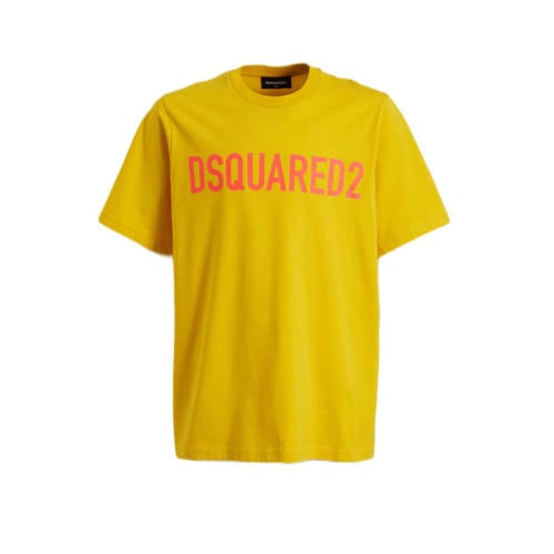 Dsquared T-shirt met logo rood Jongens Katoen Ronde hals Logo