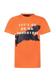 thumbnail: Oranje jongens TYGO & vito T-shirt van polyester met korte mouwen en ronde hals
