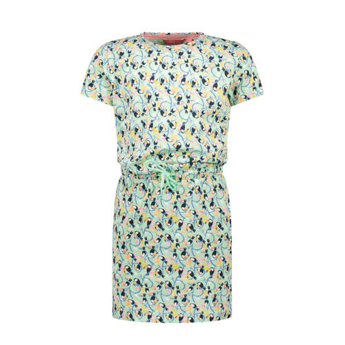 TYGO & vito jurk met all over print mintgroen/multicolor Meisjes Stretchkatoen (duurzaam) Ronde hals 