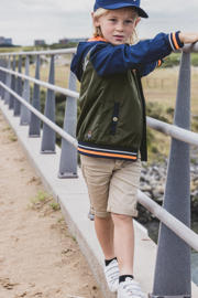 thumbnail: TYGO & vito zomerjas van polyester donkerblauw/kaki