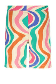 thumbnail: Ecru, roze en groene meisjes The New Chapter slim fit short katoen met regular waist en elastische tailleband