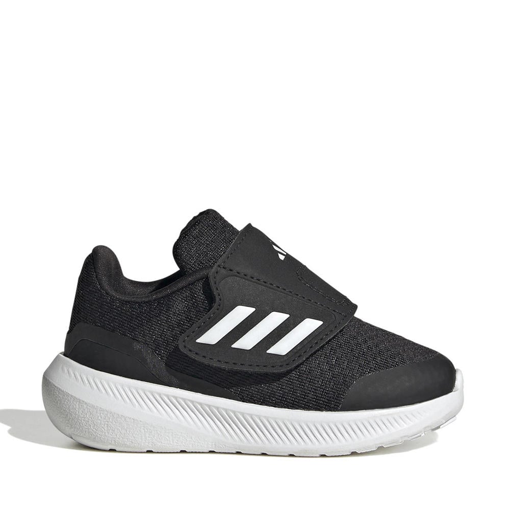 Zwart en witte jongens en meisjes adidas Sportswear Runfalcon 3.0 AC sneaker van mesh met klittenband
