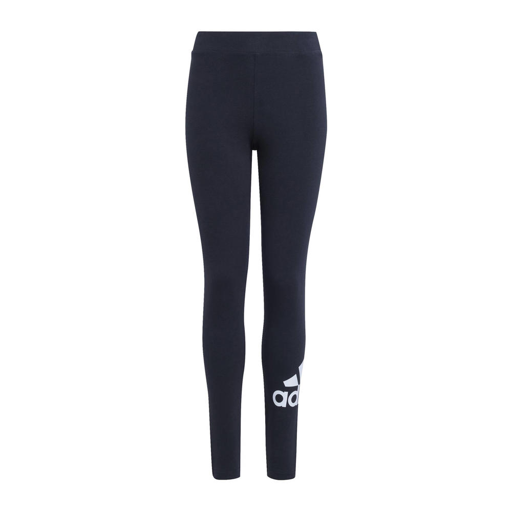 Zwart en witte meisjes adidas Sportswear legging van katoen met slim fit, regular waist en logo dessin