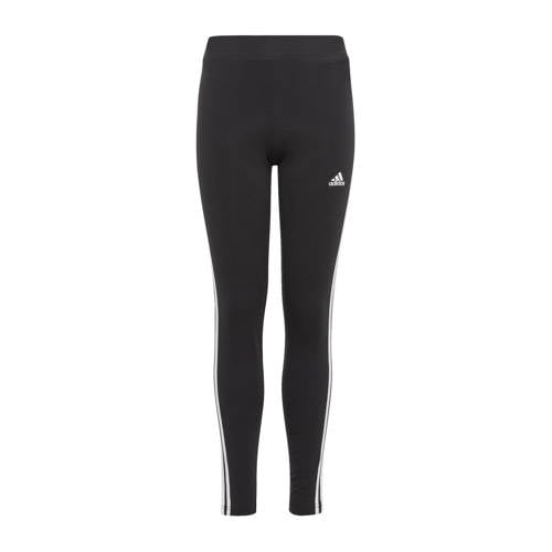adidas Sportswear legging zwart/wit Broek Meisjes Katoen Effen