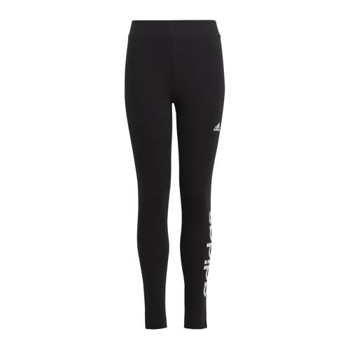 adidas Sportswear legging zwart/wit Broek Meisjes Katoen Logo