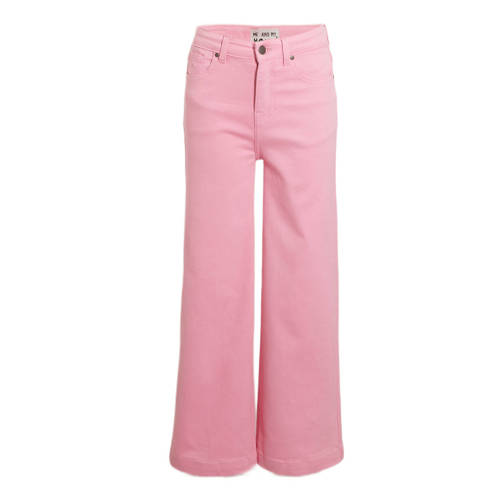 Me & My Monkey high waist wide leg jeans Macha prism pink Roze Meisjes Stretchdenim 