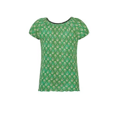 Like Flo T-shirt met all over print groen Meisjes Viscose Ronde hals All over print