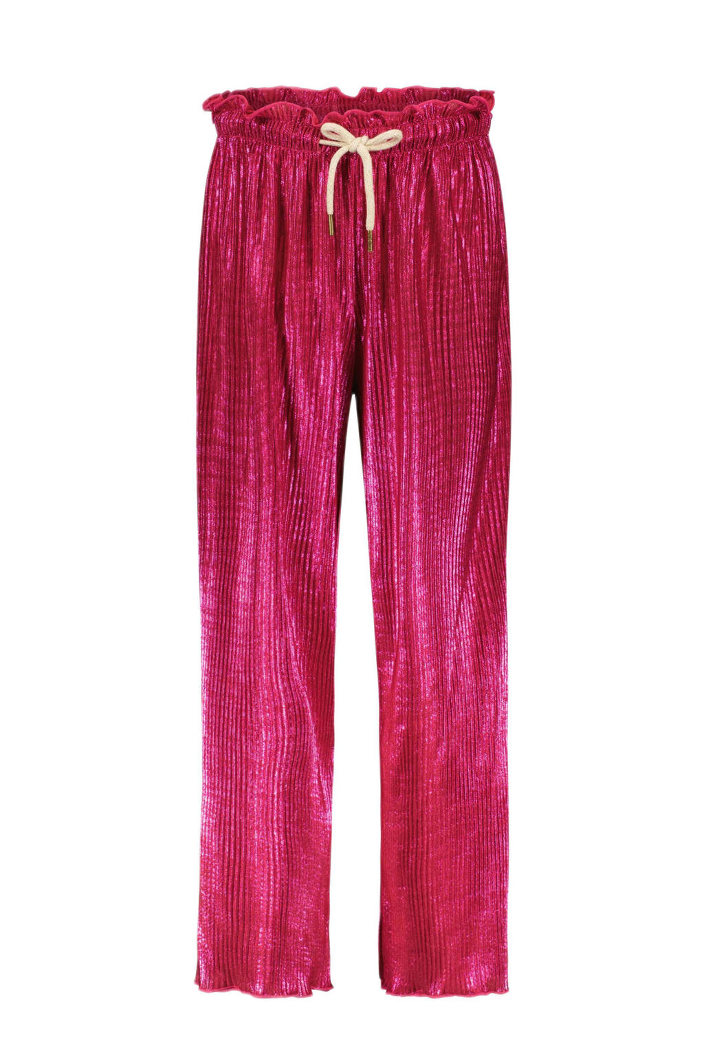 Roze meisjes Like Flo regular fit broek van polyester met elastische tailleband met koord