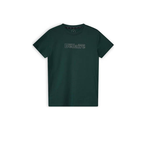 Bellaire T-shirt met logo groen Jongens Katoen Ronde hals Logo