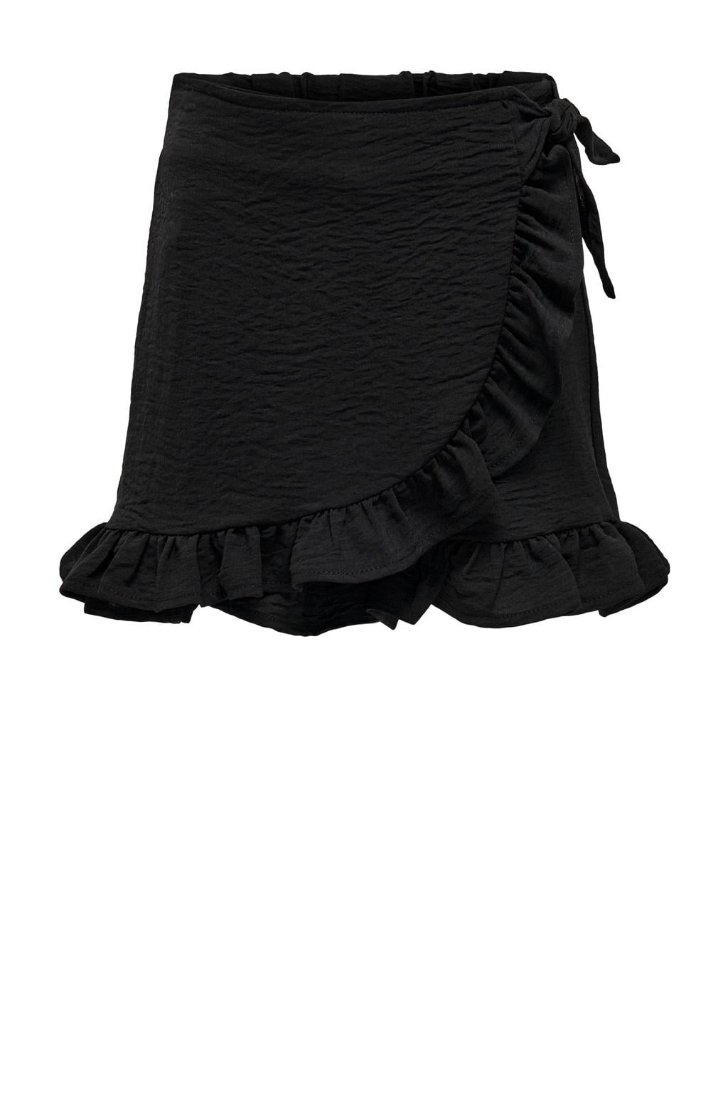 Zwarte meisjes KIDS ONLY GIRL skort met elastische tailleband en effen