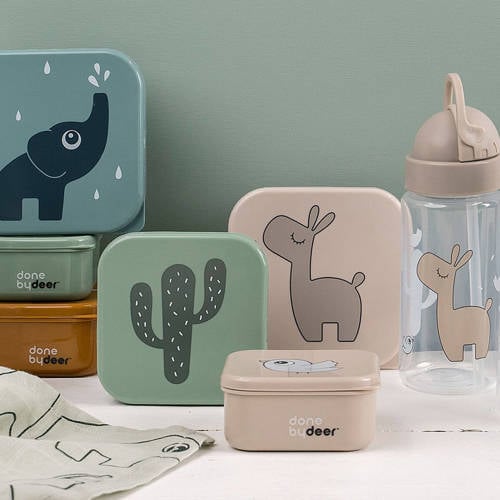 Done by Deer snack box Lalee (set van 3) Broodtrommel Beige