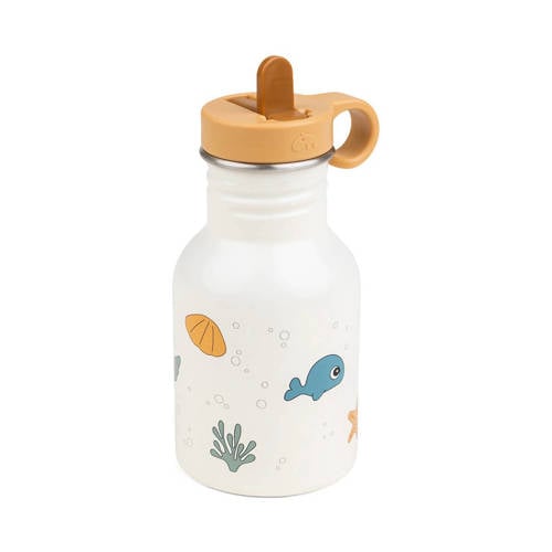 Done by Deer metalen drinkfles Drinkbeker Beige | Drinkbeker van