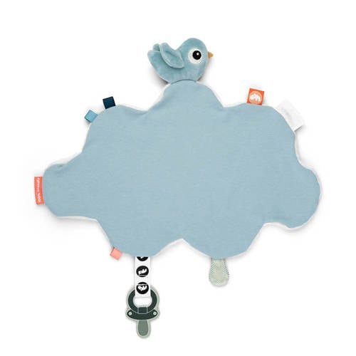 Done by Deer comfortdekentje happy clouds knuffeldoekje Blauw