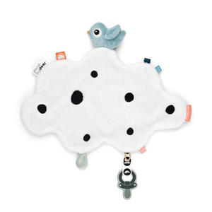 knuffeldoekje Happy Clouds - 33 cm - Blauw