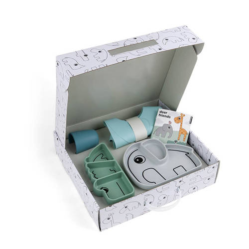 Done by Deer Stick&Stay giftset Serviesset Blauw | Serviesset van