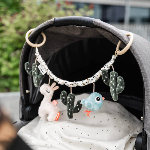 Done by Deer Kinderwagenspeelgoed Lalee Birdee Wagenspanner Beige