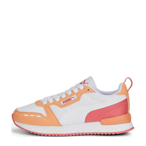 Puma R78 Runner sneakers wit/oranje/roze Jongens Imitatiesuède Meerkleurig 