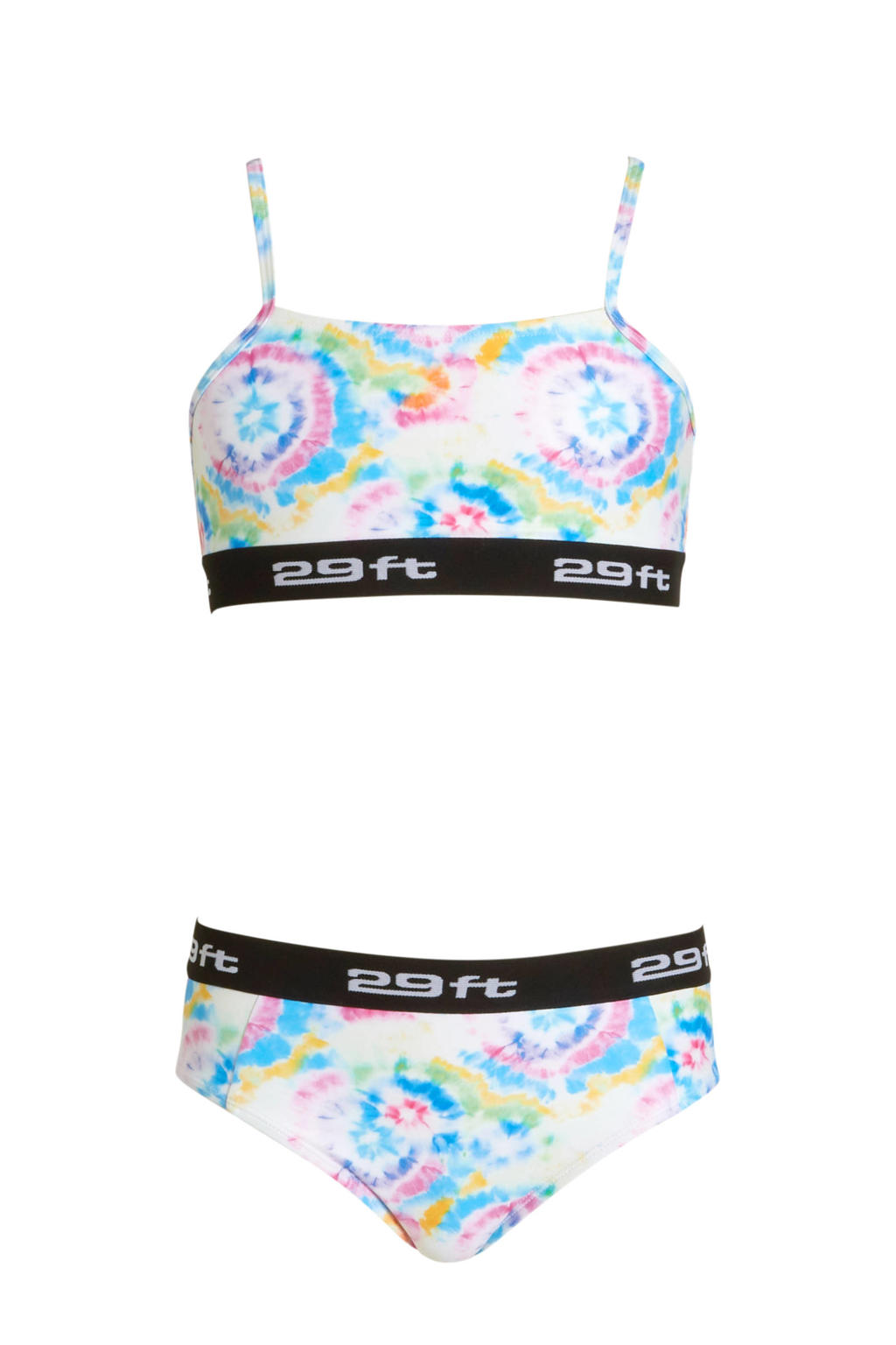 29FT tie-dye crop bikini Mel blauw/roze