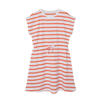 NAME IT KIDS gestreepte jurk NKFMIE koraal/wit