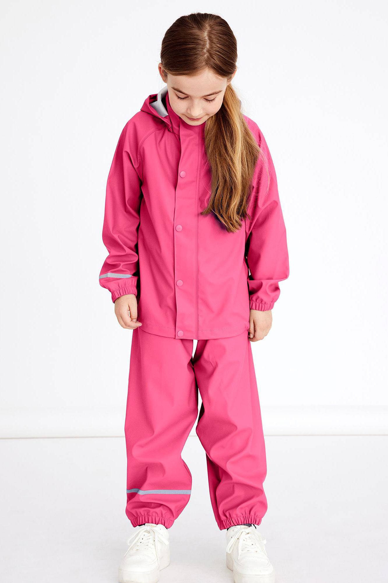 NAME IT KIDS meisjes regenpak Fuchsia kleertjes