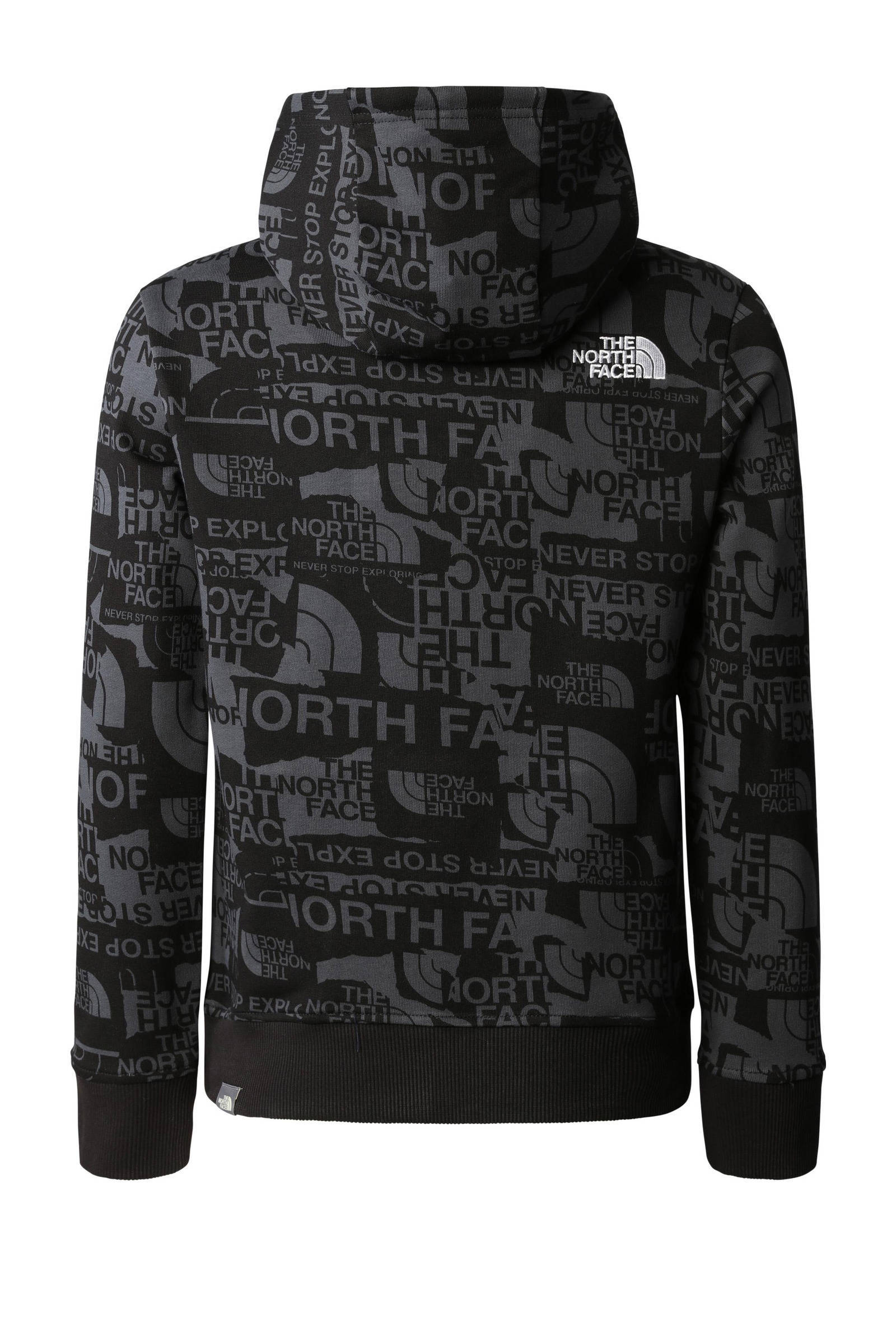 North face all online over print hoodie