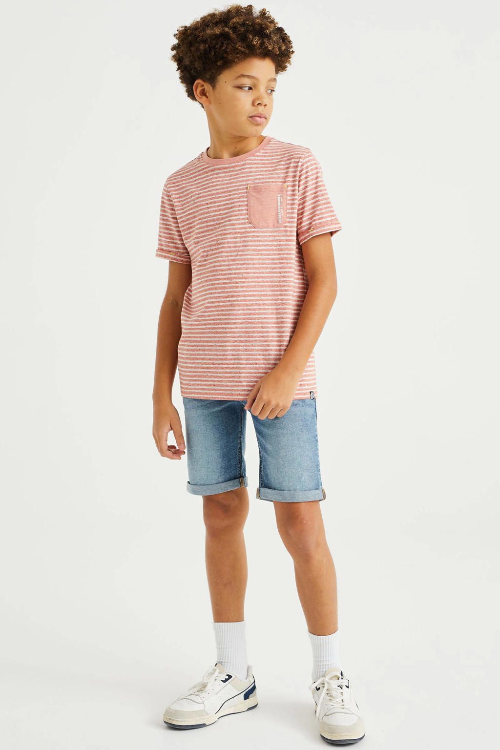 TYGO & vito gestreept T-shirt oranje/blauw