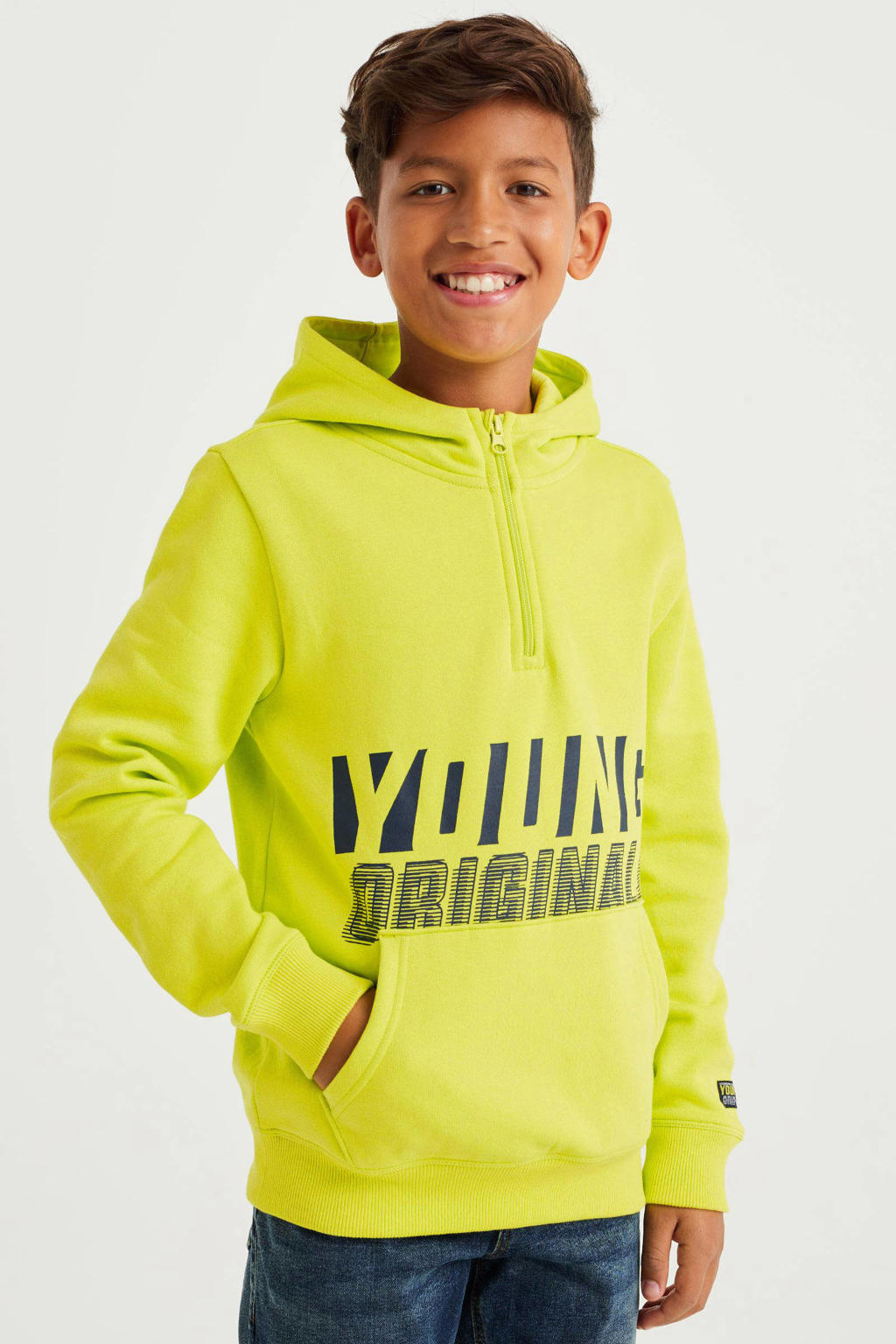Zwarte trui met kanten mouw en v-hals van Mi Piace 202333 - Fashion to Fashion
