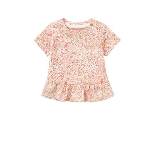 Noppies baby T-shirt Nebraska van biologisch katoen roze All over print