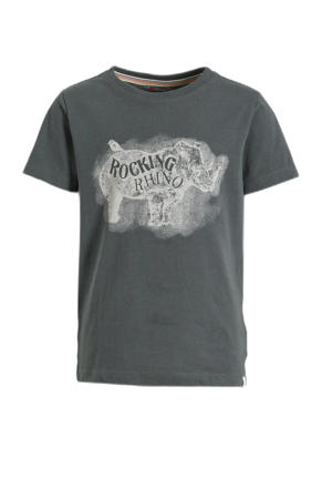 T-shirt met paisleyprint grijs