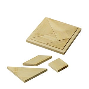Tangram bamboe 155 x 155 mm