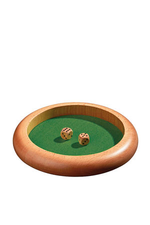 dobbelpiste hout 22 cm Dobbelpiste hout 22 cm