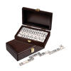 Philos Domino dubbel 9 walnoten box 20x12,5cm Domino in