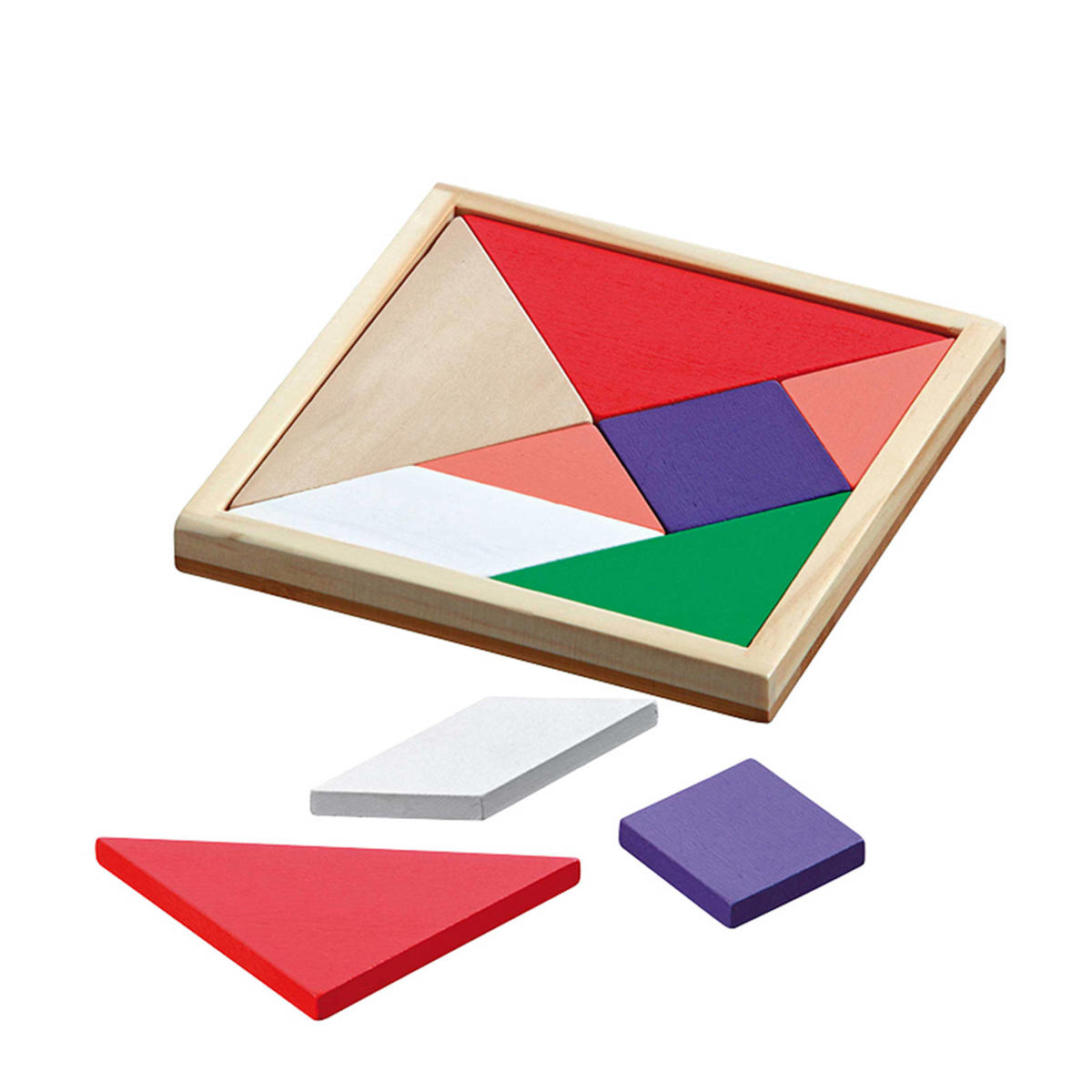 Philos 3524 - Tangram In Legno Di Hevea, Gioco Di Logica Brainteaser, Made In Germany, 150x150x15 Mm - 3