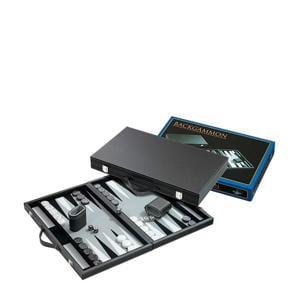 Backgammon grijs medium 28x23,5 cm