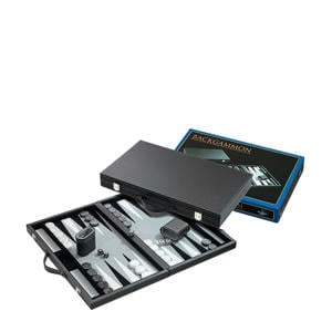 Backgammon grijs medium 28x23,5 cm