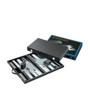 Backgammon grijs medium 28x23,5 cm