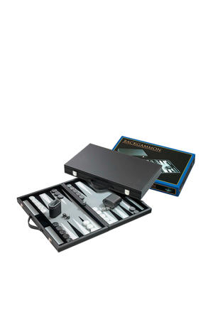 Backgammon grijs medium 28x23,5 cm