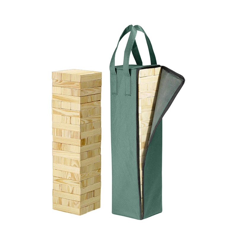 De wankele toren reiseditie | vallende toren 4,5x4,5x14 cm - Het houten