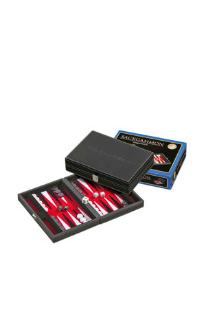 Backgammon Tinos klein rood 23x16.5cm Backgammon Tinos rood klein