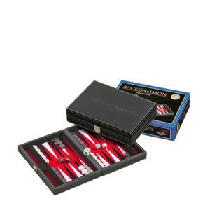 Backgammon Tinos klein rood 23x16.5cm Backgammon Tinos rood klein