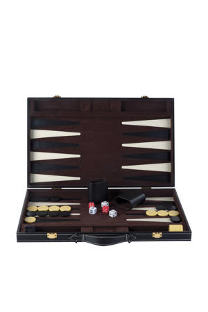 Backgammon ingelegd 46 x 30 cm zwart Backgammon ingelegd 46 x 28