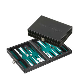 Backgammon Tinos klein groen 23x16,5cm