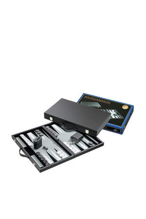 Backgammon grijs groot 46,5x28cm Backgammon grijs