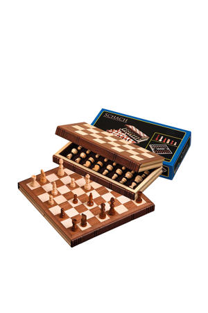 reis schaakset hout 30x15,5 cm Reis schaakset hout (30x15,5cm)