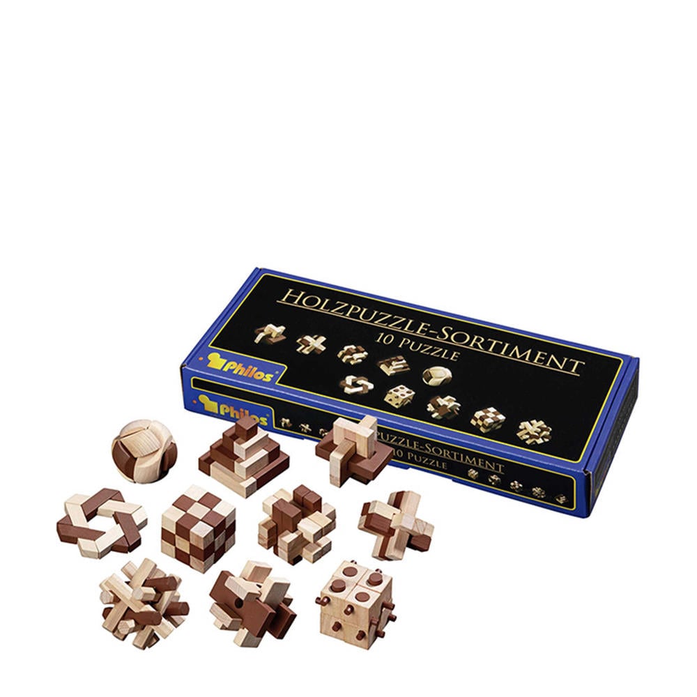 Philos puzzel assortiment houten denkspel